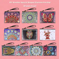 Алмазная картина кошелек алмаз особенной формы сумка для хранения различные узоры женский кошелек с застежкой-молнией DIY ремесло
