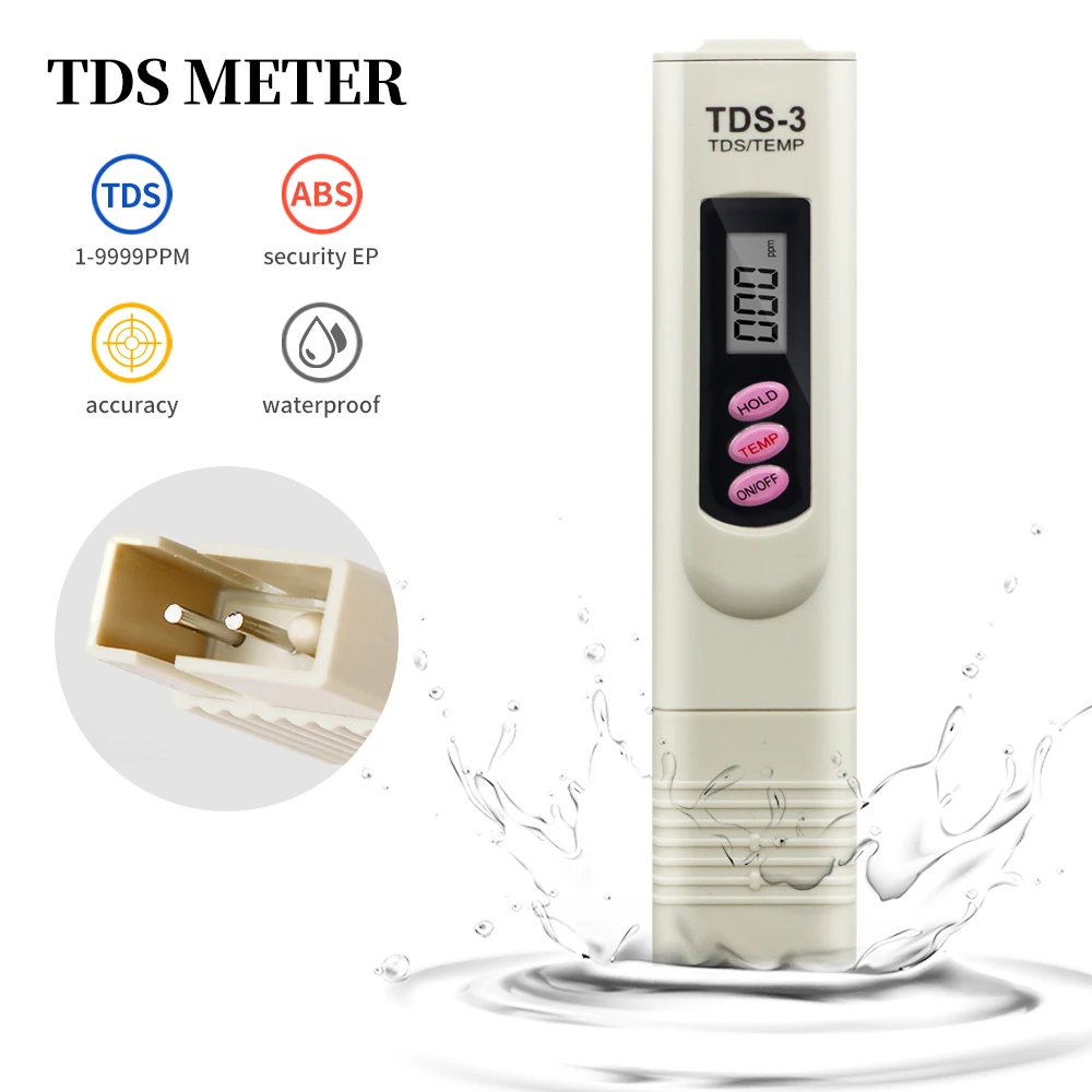 Digital TDS Meter Tester Temperature Pocket Aquarium Pool Water Wine Urine LCD Pen Monitor water quality tester