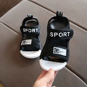 

Baby Sandals Sports Running Hook Loop Canvas Sandals Anti-slip Soft Sports Sandals Shoes For Baby Boys Girls