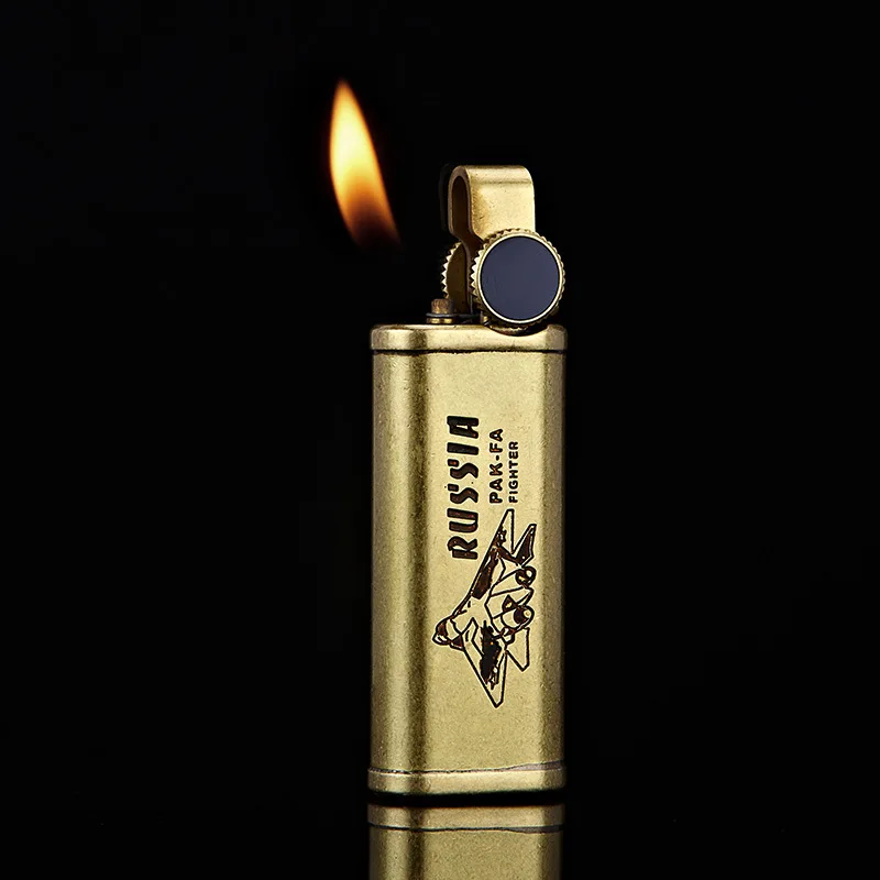Description Picture 5 of itemPromise Full Brass Pipe Gas Lighter Oblique Flame Inflatable Lighters High Quality