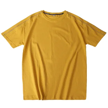 

ZHIJING 100% Cotton Solid MEN T-shirt 2020 Spring and Summer New Style Casual O- Neck Loose-Fit MEN Short-sleeved T-shirt Tops
