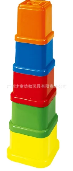 Jenga/сложенные чашечки для детей 0, 1, 2, 3 лет, для детей младшего возраста, с квадратным рукавом