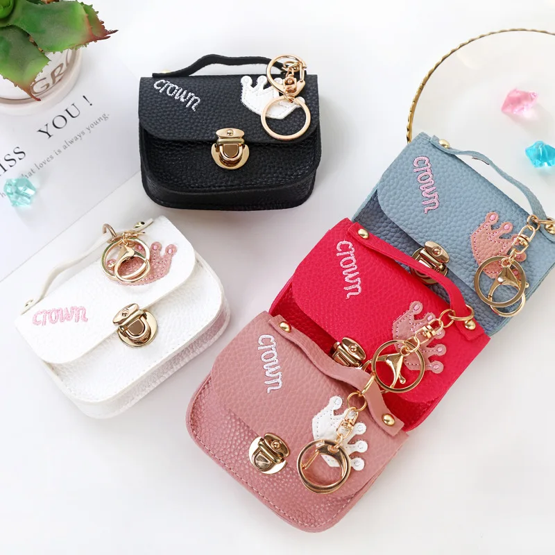 

Crown Keychain Wallet Cartoon Mounted Change Key Customizable logopu Multi-functional One-piece Bag WOMEN'S Bag
