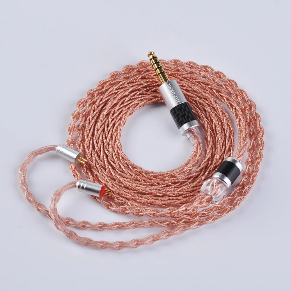 HiFiHear 8 ядерный сплав с чистый Медь кабель 2,5/3,5/4,4 мм балансный кабель с MMCX/2pin разъем для ZS10 ZS6 AS10 LZ A5 A6