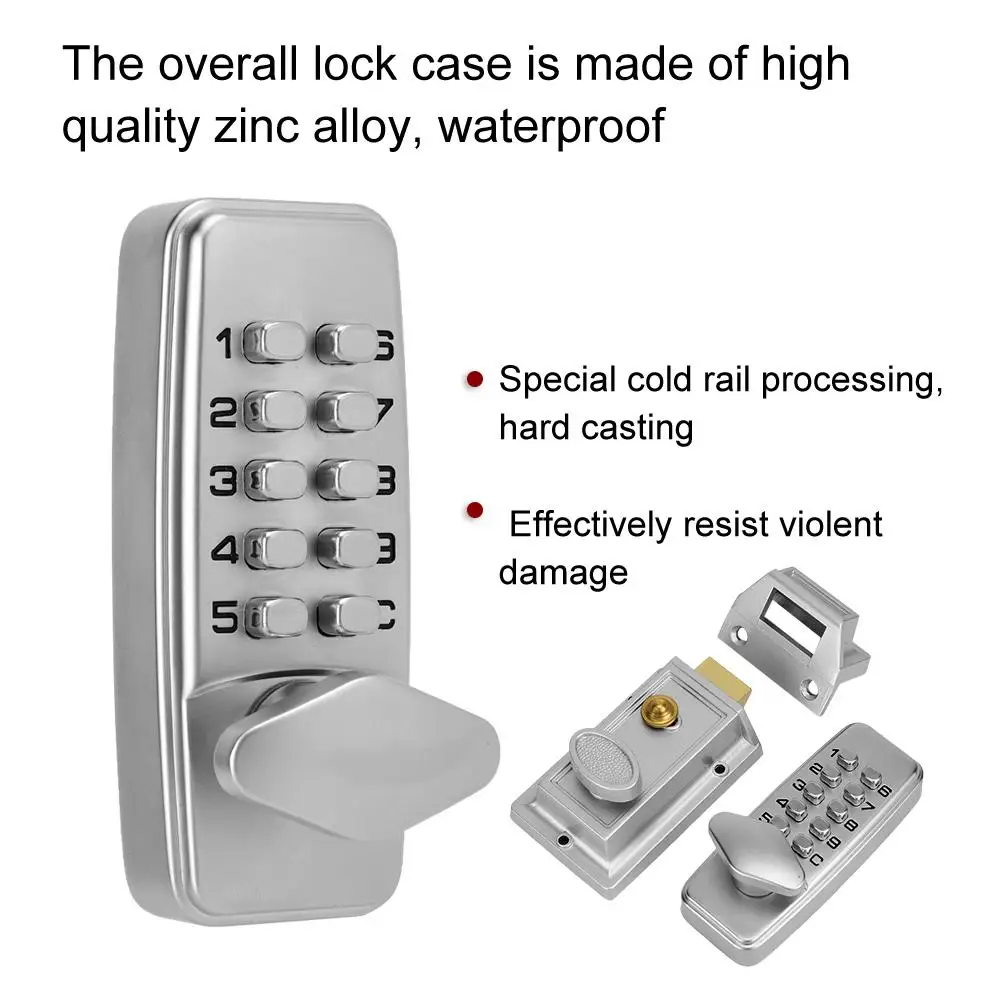 Código de seguridad de bloqueo de Bloqueo Mecánico Cerradura Mini codificado Cerradura de puerta cerradura dígitos 