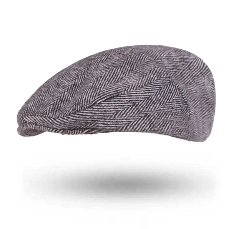 Зимняя шапка с козырьком для мужчин, головной убор ren zi ni Beret, импортные товары, шапка с козырьком для людей среднего возраста и пожилых людей - Цвет: 1
