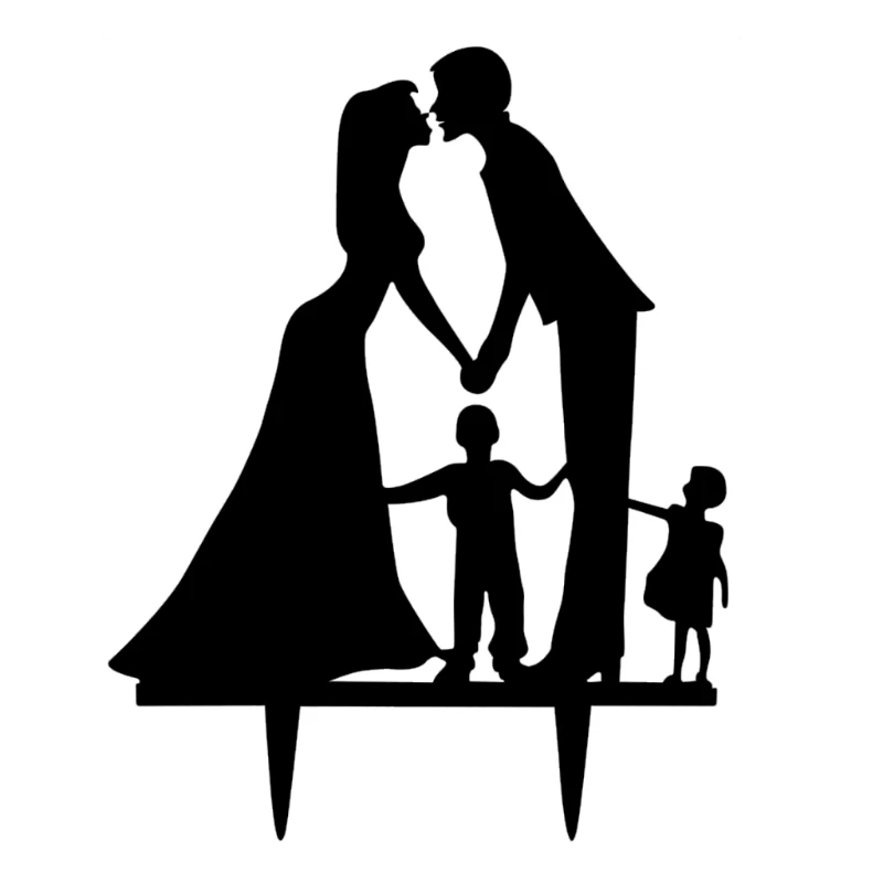 NO.4 Деревянный Романтический Жених и невеста свадебное Топпер для торта Love вечерние свадебные сувениры украшения D08D - Цвет: NO.4