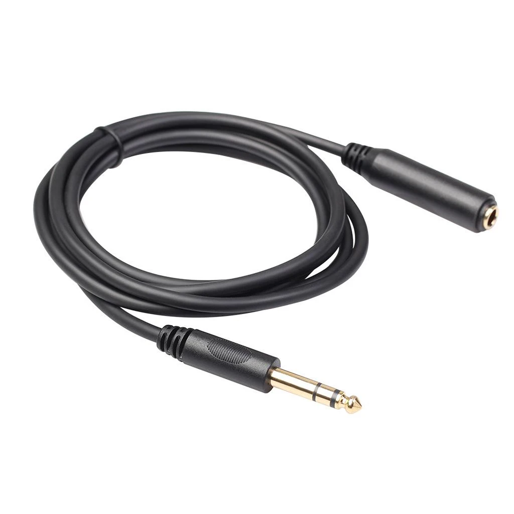 6.35mm Headphone Extension Cable TRS 1/4' Male to 1/4' Female Stereo New Electric Instrument Parts Accessories