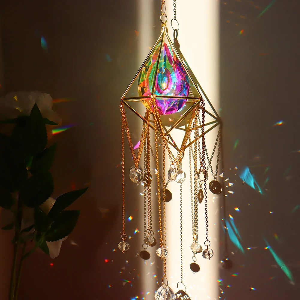 Suncatchers Crystal Pendant Sun Catcher Sun Catchers Window Ornament Light Catcher Rainbow Chaser Window Hanging Wind Chimes Home Garden Decoration