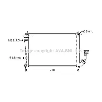 

Cooling system radiator Peugeot 406 1.8/2.0/95-04 AVA QUALIT