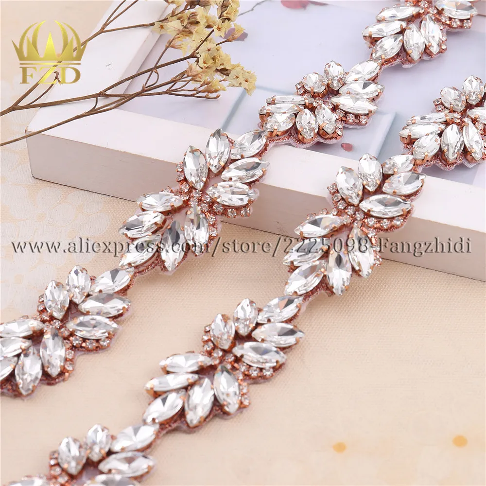 (1 ярд) Горячая фиксация пришивания серебряные бусины Кристаллы Стразы модная