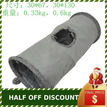 

Faux suede pet pet channel tunnel drill hole folding supplies the cat toys with velvet cat tunnel tents