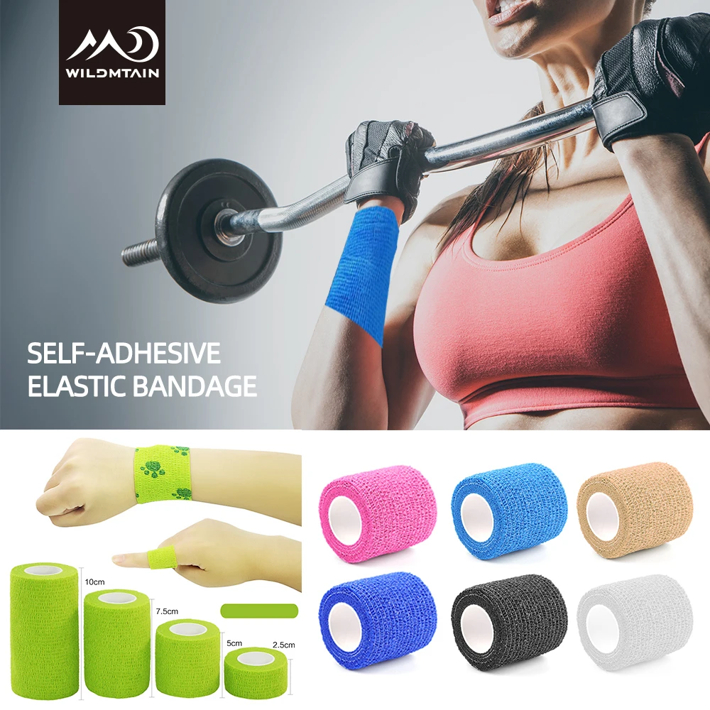 

WILDMTAIN Self Adhesive Elastic Wrap Bandage Tape, First Aid Gauze for Stretch Athletic, Ankle Sprains, Swelling, Sports, Animal