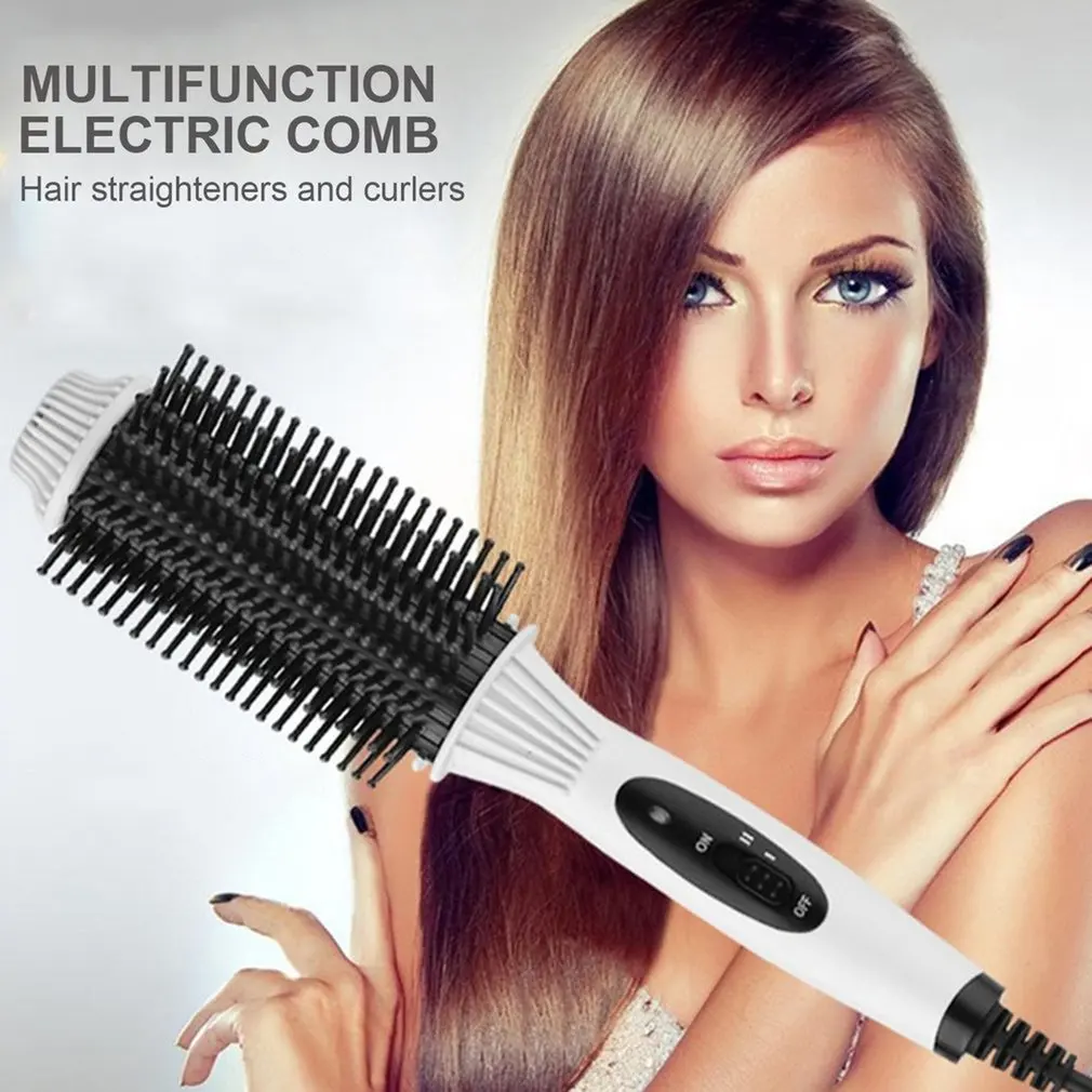 

Beard Hair Straightener Portable Hair Straight Electric Brush Instant Styling Comb For Women Men Curling And Straightening