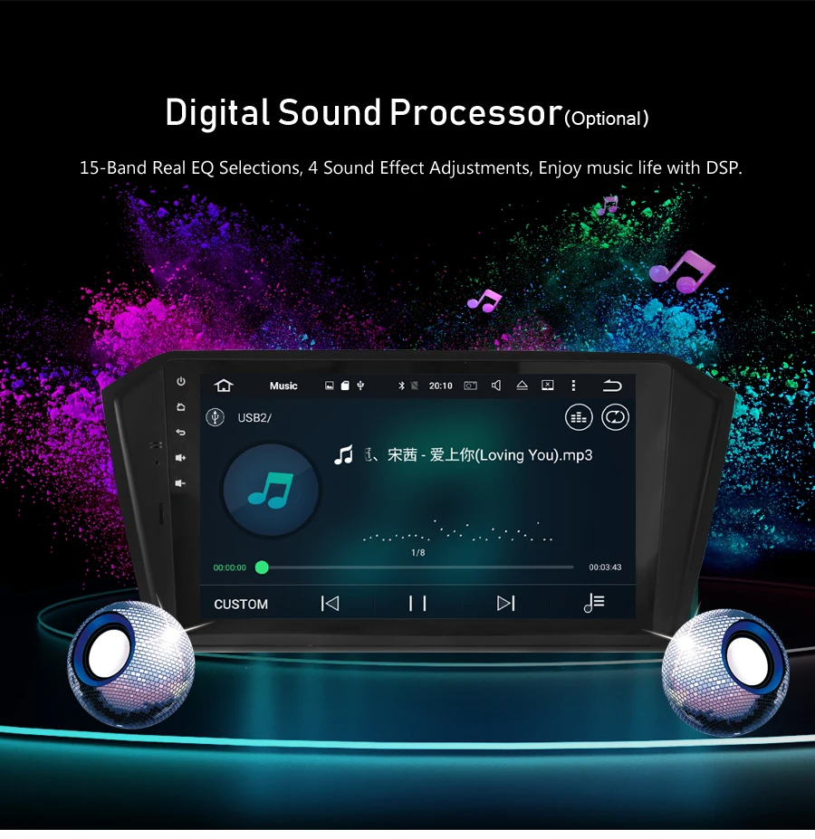 Discount Android 9.0 car Radio Multimedia DVD Player For Volkswagen Passat Magotan 2015-2017 Auto GPS Navigation Stereo Video Stereo 6