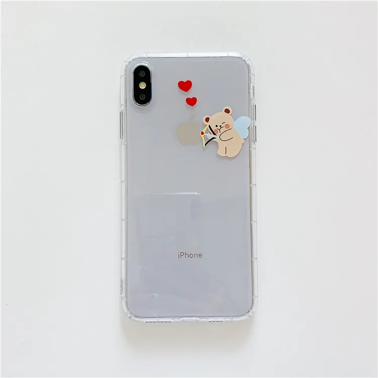 Niceking для iPhone 6, 6s, 7, 8 Plus, X, XR, XS Max, чехол с милым мультяшным медведем, Кроликом, мягкий ТПУ чехол для телефона, для iPhone 11 Pro, Max, чехол - Цвет: 18