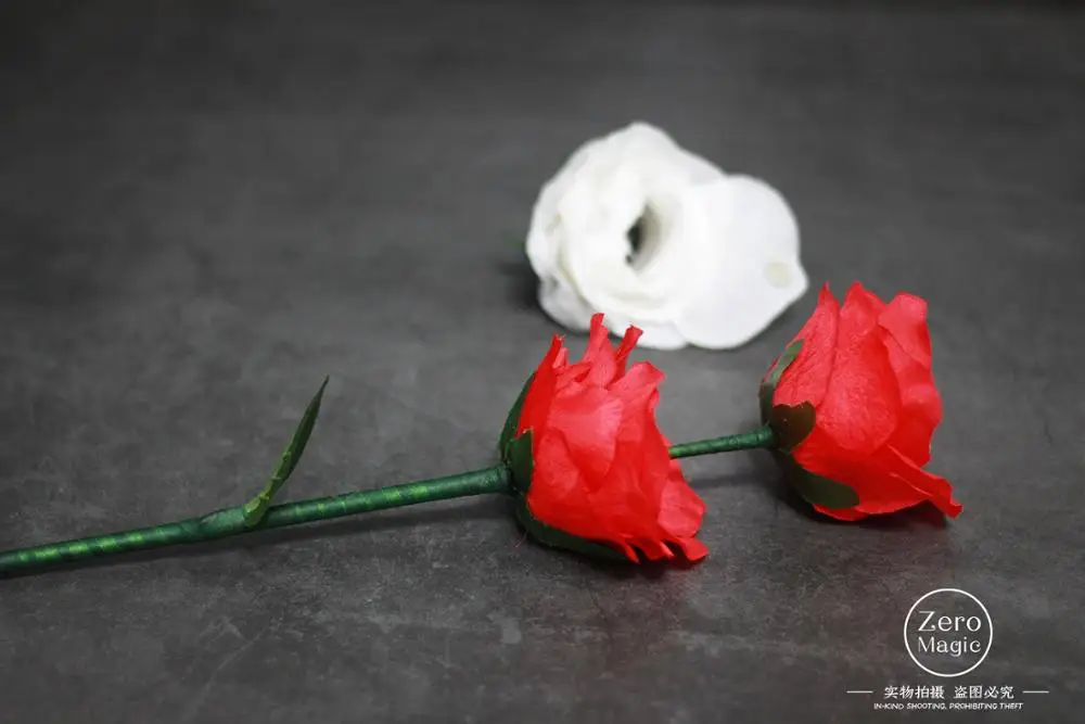 Discoloration roses and Split Roses Magic Tricks Gimmick Props Rose Scarf Appearing Magia Magician Stage Illusions Fun Romantic