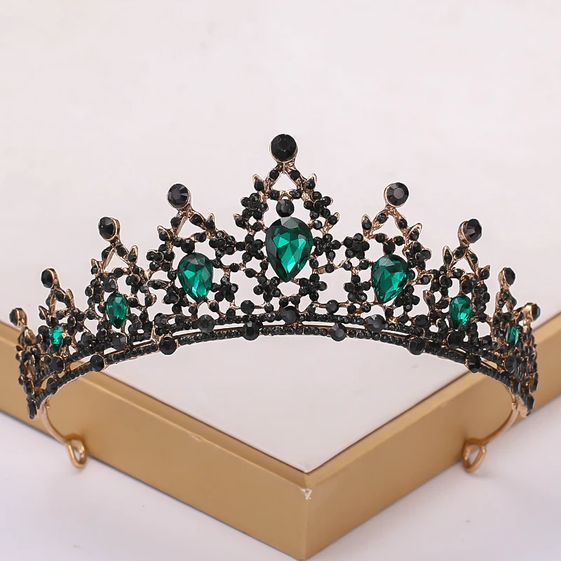 Baroque Vintage Tiara And Crowns Crystal Rhinestone Wedding Hair Accessories Queen Princess Crown More Design Head Jewelry