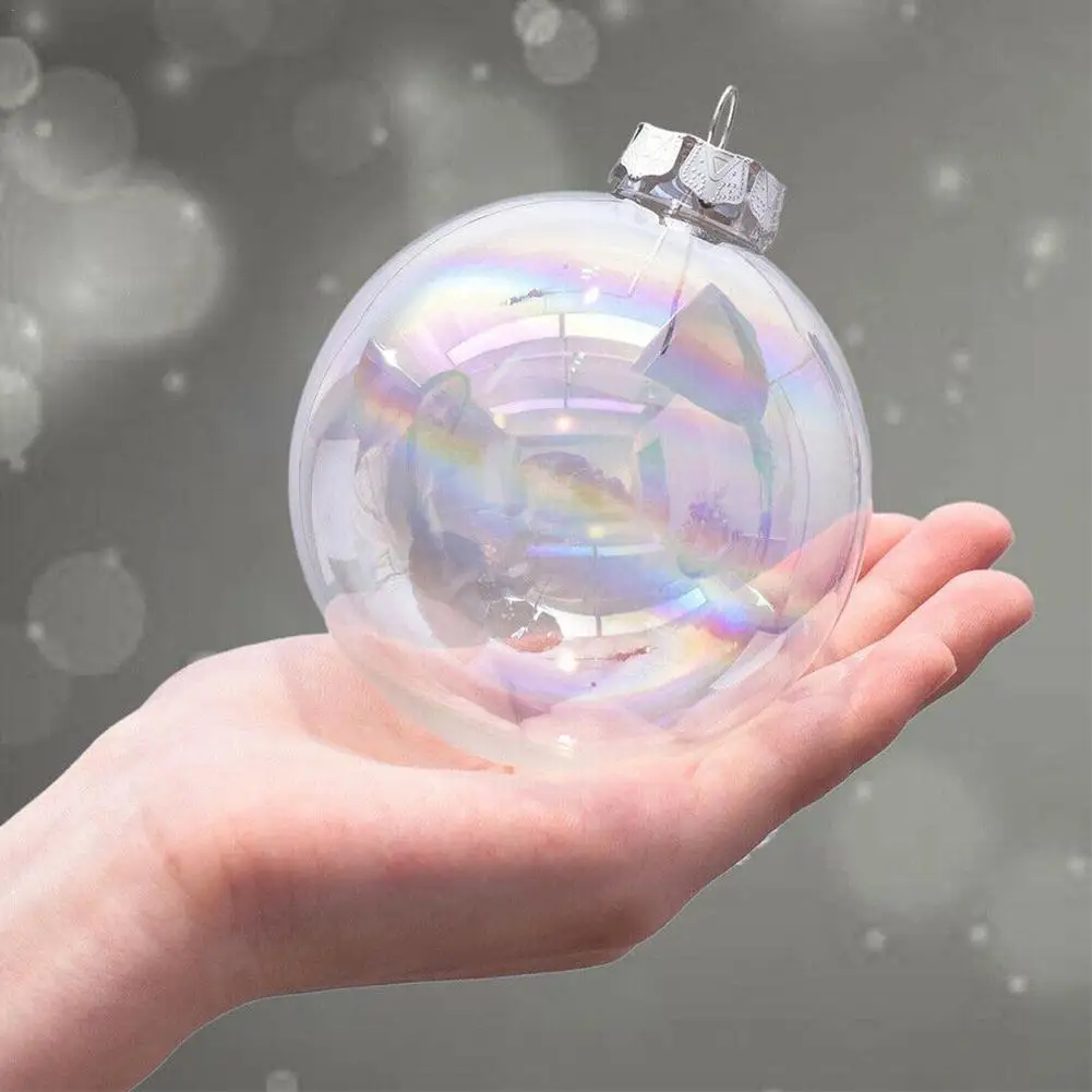 DIY Iridescent Holographic Tree Ornaments - A Bubbly Life