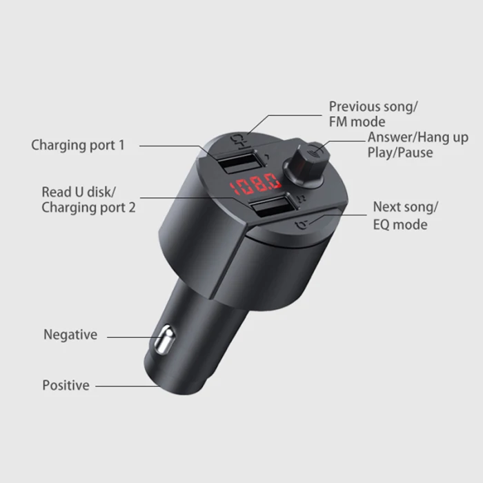 Двойной USB автомобильный Bluetooth 5,0 MP3-плеер многофункциональный автомобильный ресивер с громкой связью плеер комплект ING-SHIPPING