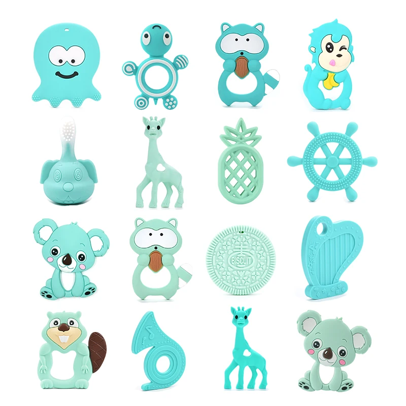 

LOFCA Baby Teething Chew Toy Food Grade Silicone BPA Free Baby Product DIY Nursing Necklace Pacifier Pendant Chain Baby Teether