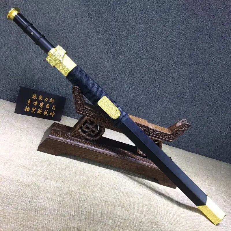 Full Tang Chinese wushu Sword Manganese Steel Blade golden Sword Saber Jian