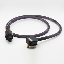 Premium UK AC Power Cable with 3 - Pin Plug and IEC C15 Connector - Hi - Fi Audio Extension Cord - 2m (UK power cable)