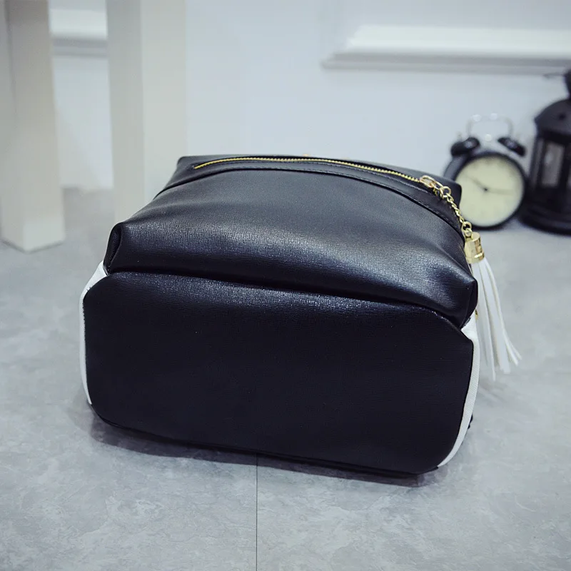 

New Style Korean-style Simple Casual Women's Backpack Computer WOMEN'S Bag Fashion Rivet PU College Style Middle School Students