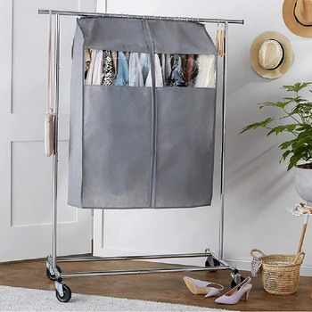 

Hanging Garment Bag Dust Cover Thick Non-Woven Cotton Jacket Cover Bag Wardrobe suit Women Dress Clothes Storage Bag
