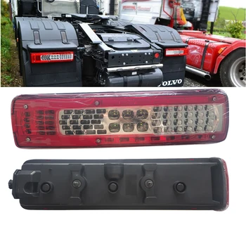 

1Pair 24V Car Rear Tail Lights Warning Lamp for Short Model Volvo Truck Trailer Without Buzzer