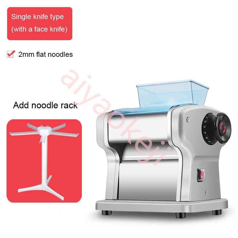 Electric Dough Roller Stainless Steel Dough Sheeter Noodle Pasta Multi-function Spaghetti Dumplings Noodle Pressing Machine