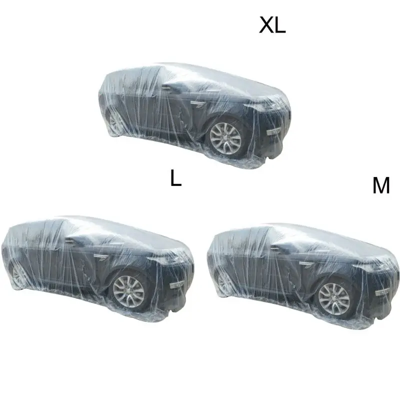 

Portable Disposable Transparent Waterproof Car Cover Dustproof Foldable Covers