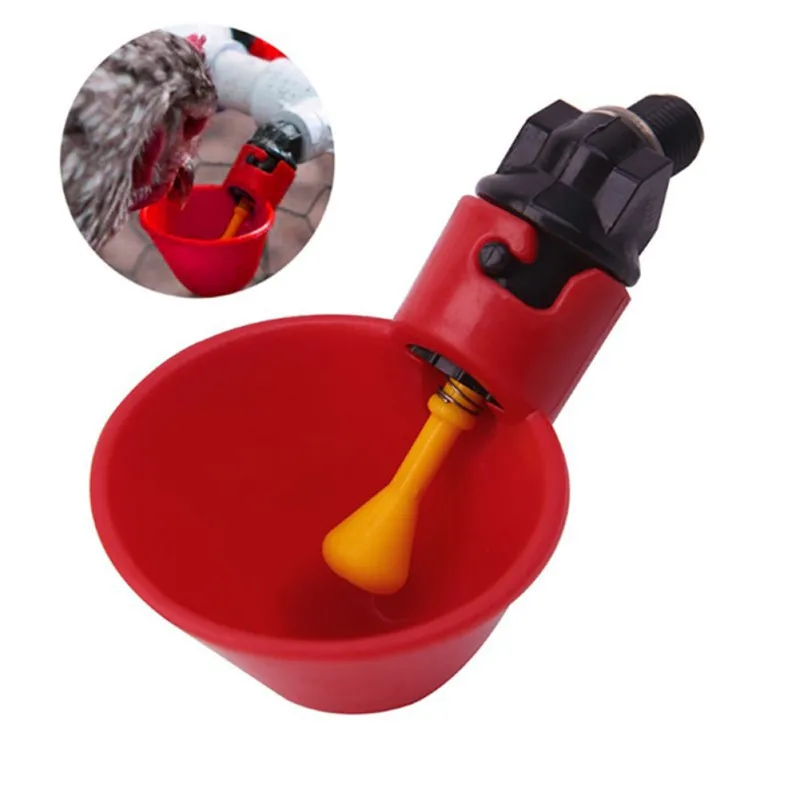 Automatic Bird Chicken Feeder Coop Feed Poultry Water Drinking Cups Waterer Chicken Drinkers Fowl Aviary Feed Cup Cook Bowl