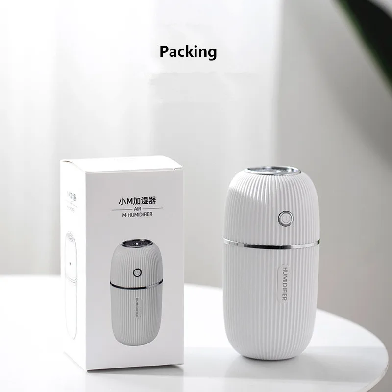 ELOOLE 300ML USB Air Humidifier For Home Office Portable Aroma Diffuser With Light Car Mist Maker Ultrasonic Humidification
