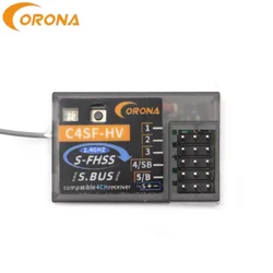 CORONA C4SF C4SF-HV 2.4GHz 4 Channels S-FHSS/FHSS SBUS Compatible Receiver For FUTABA 3PV/7PX/4PLS/4PV/7PX/4PX etc Models Parts