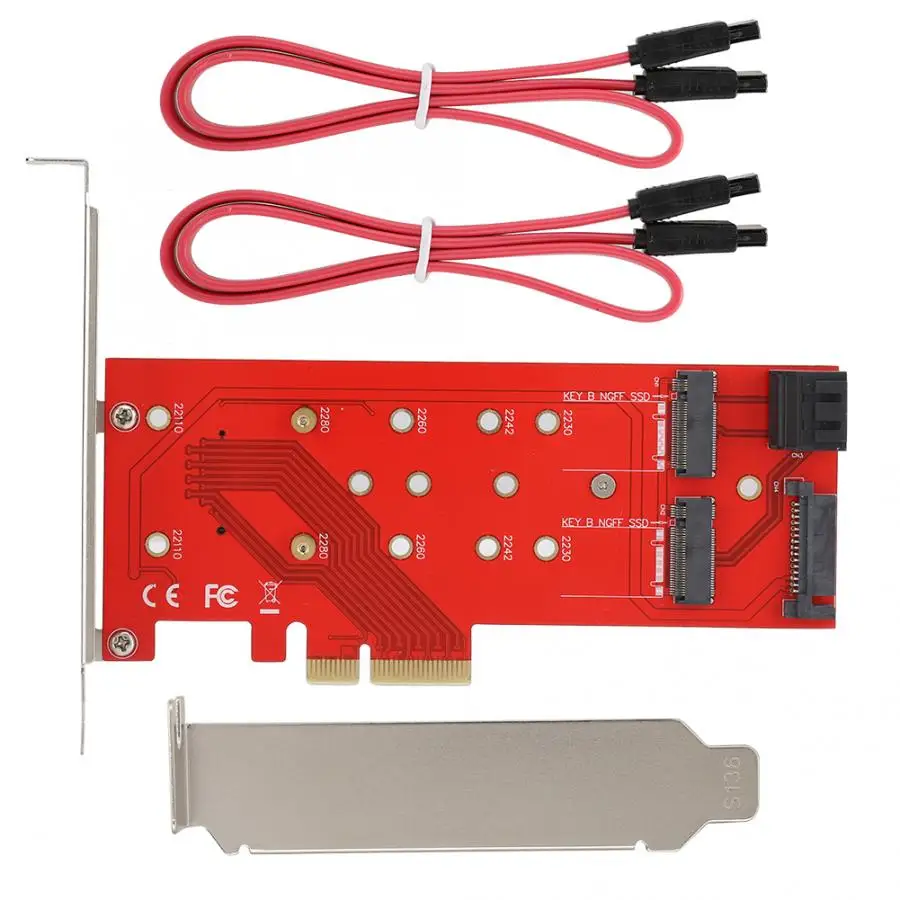 PCI-E 4X к M.2 B/M ключ Адаптерная плата конвертер с богатыми интерфейсами для нескольких SSD жесткий диск Riser Card