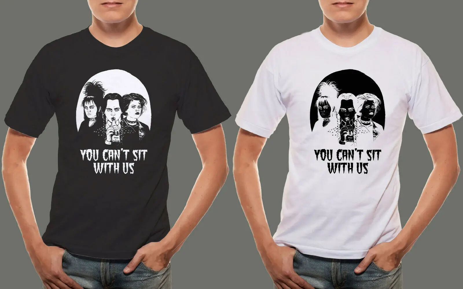 Hocus Pocus Shirt Sanderson Sisters You Cant Sit With Us Black White T Shirt T Shirts Aliexpress