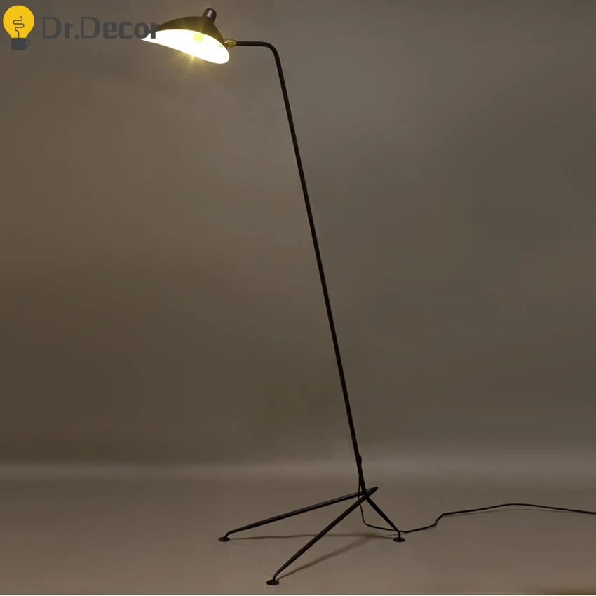 

Modern Replica Design Black Floor Lamp Nordic Loft Industrial Lighting Bedroom Office Floor Light Standing Lamps for Living Room