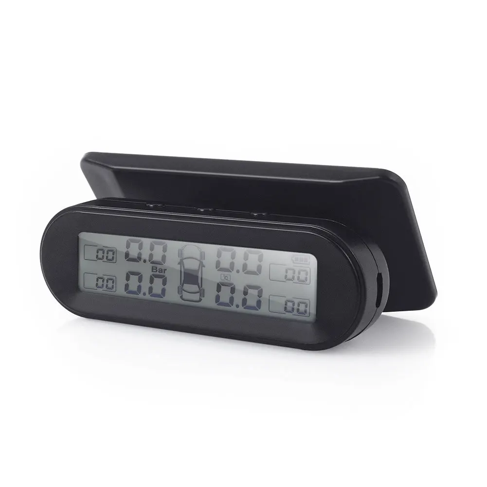 with 4 External Sensor Tire Pressure Monitoring System Dashboard Digital Universal Auto TPMS Anti-Explosion Black Portable