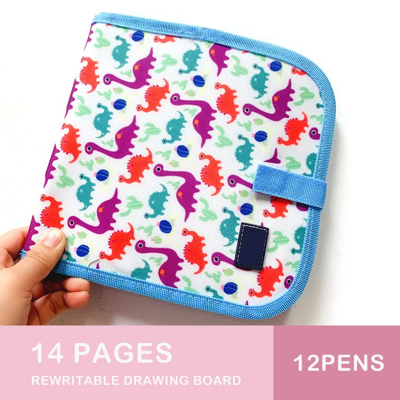 WJ3722C Детские игрушки, портативная доска, кисть для рисования, книга для рисования, сделай сам, раскраска, классная доска, живопись с водой, мел, вытирающая игрушка, сделай сам, доска для рисования, подарки - Цвет: WJ3722C
