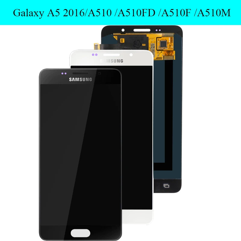 For A510 AMOLED LCD for SAMSUNG Galaxy A5 2016 Display A510 A510FD A510F A510M LCD Touch 5
