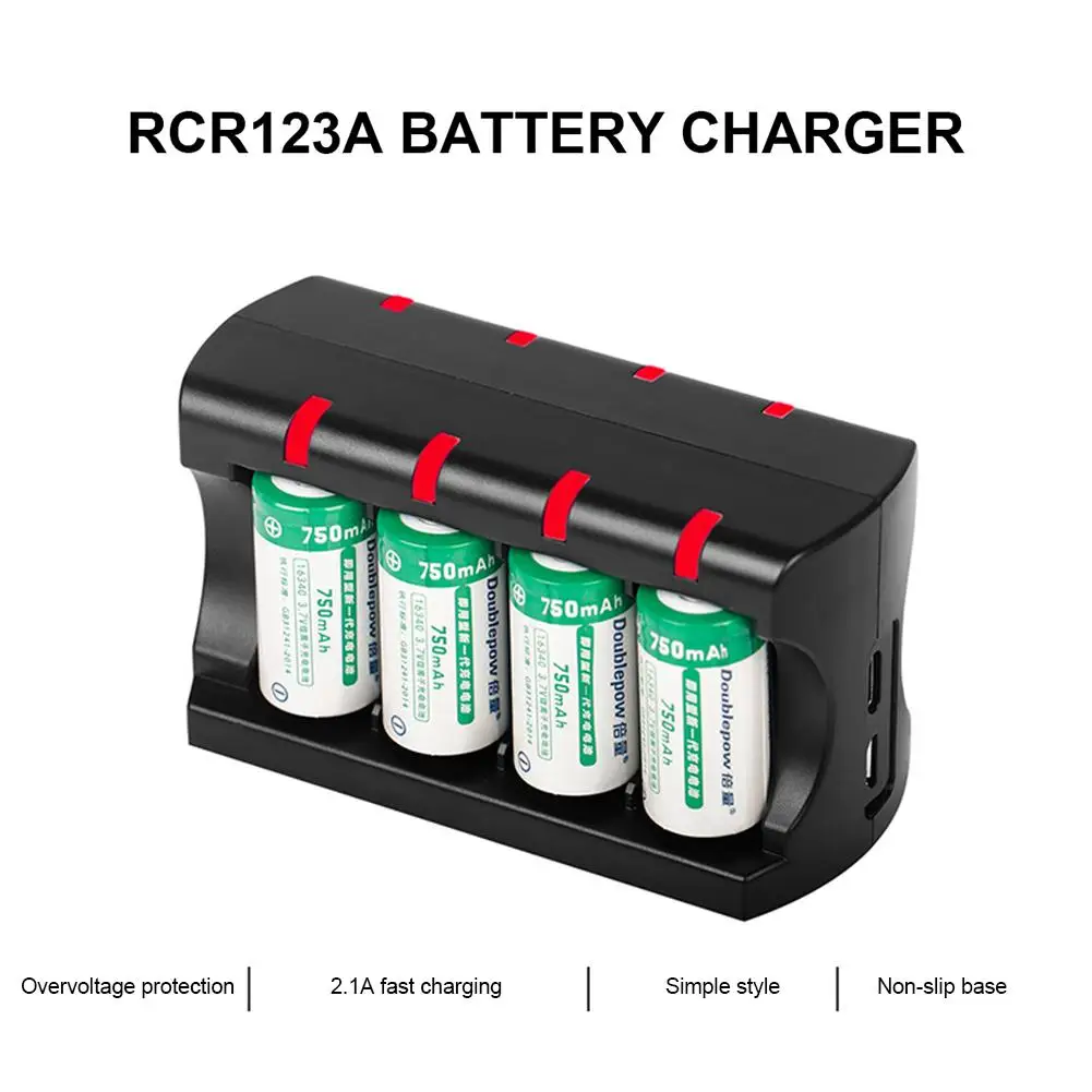 

RCR123A Battery Charger 8 Charge 16340 16350 16360 3.7V Arlo Battery Charging Adapter 750mAh Portable Support Wholesale