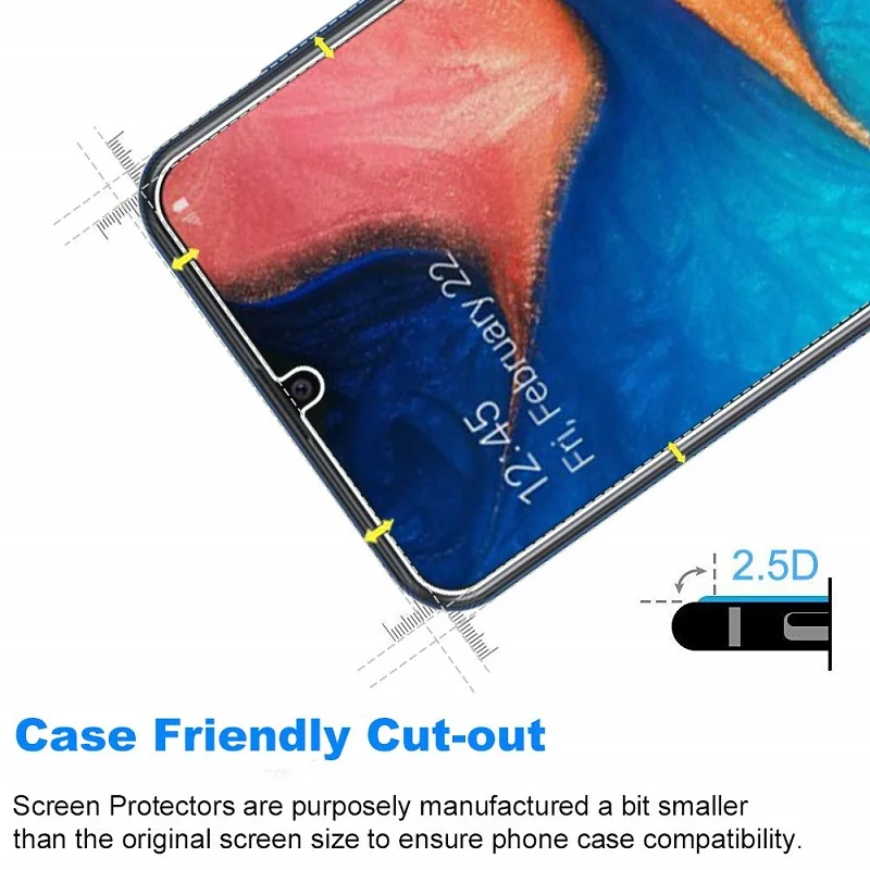 100Pcs/lot 9H Clear Tempered Glass For Samsung A10
