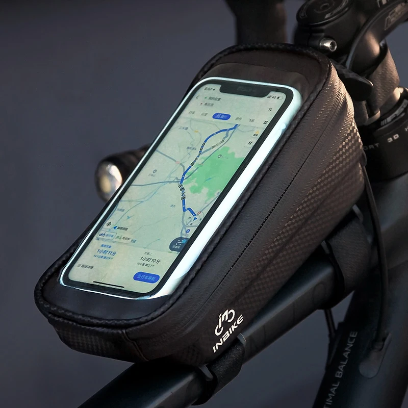 Inbike 1.8l Rainproof Bicycle Bag Top Tube Bag 7.5 Inch Touch Screen