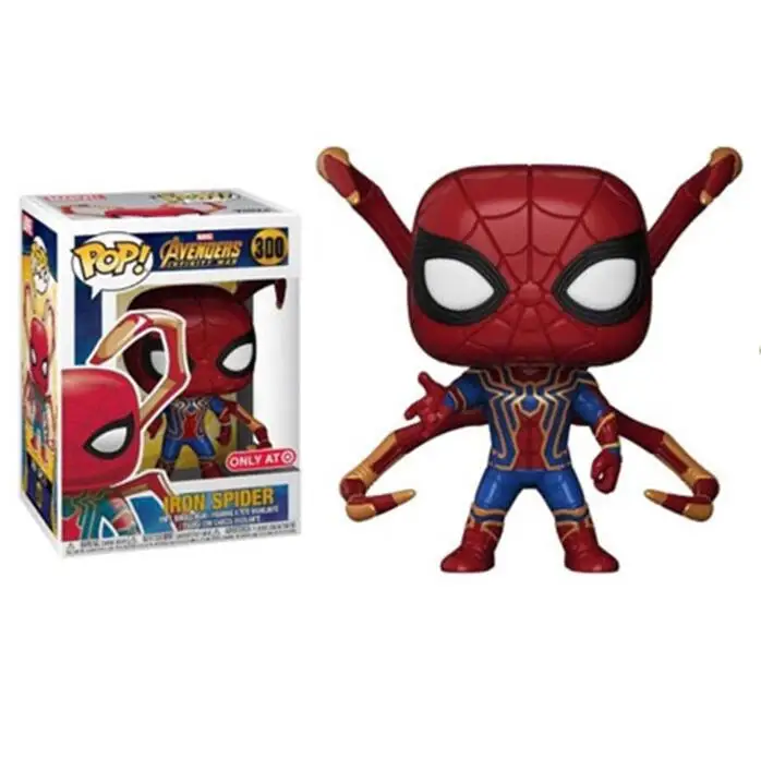 Funko pop Marvel Мстители Железный человек Капитан Америка Тор Черная Вдова Халк Локи модель человека-паука оригинальная коробка игрушки на день рождения - Цвет: 300 with box