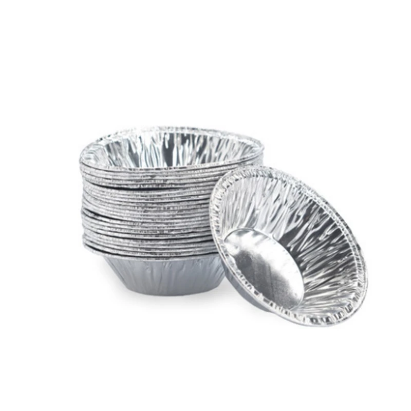 

100pcs Disposable Aluminum Foil Baking Cookie Muffin Cupcake Egg Tart Mold Round Baking Tool Baking Cups