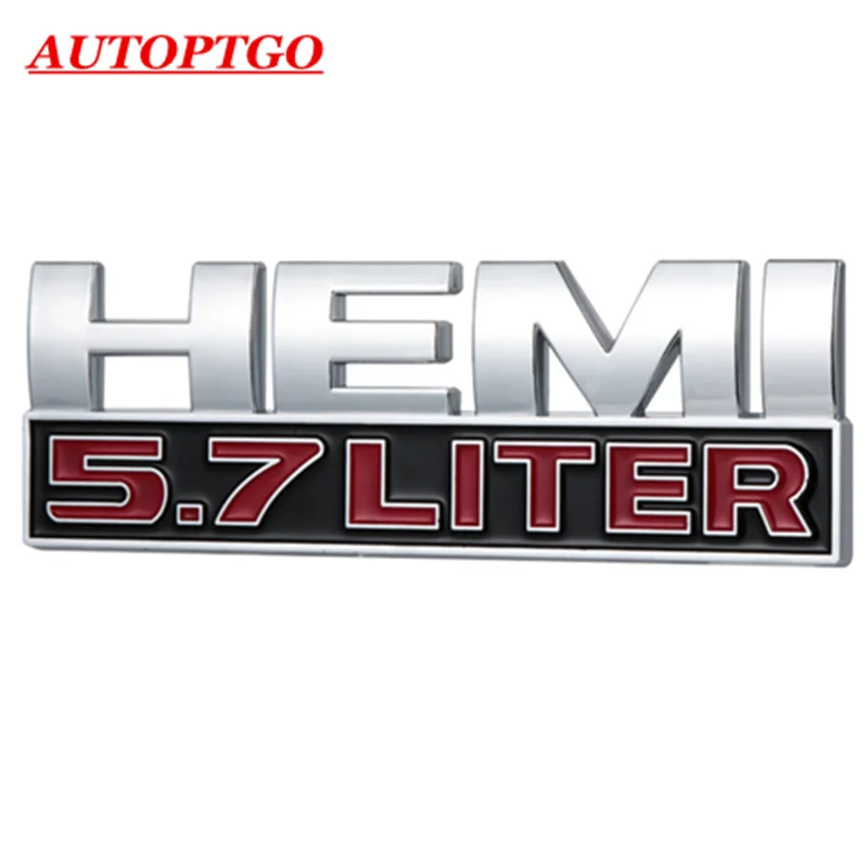 Серебряное полупальто 5,7 Л RH или LH крыло табличка с эмблемой Фирменная пластинка Логотип Наклейка для Dodge джип RAM капот или багажник Hemi л