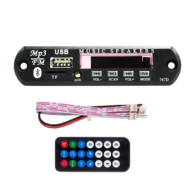 

MP3 WMA Decoder Board with Remote Control Car Audio FM Radio USB 3.5mm Wireless Bluetooth 5V 12V MP3 Player Module for AUX