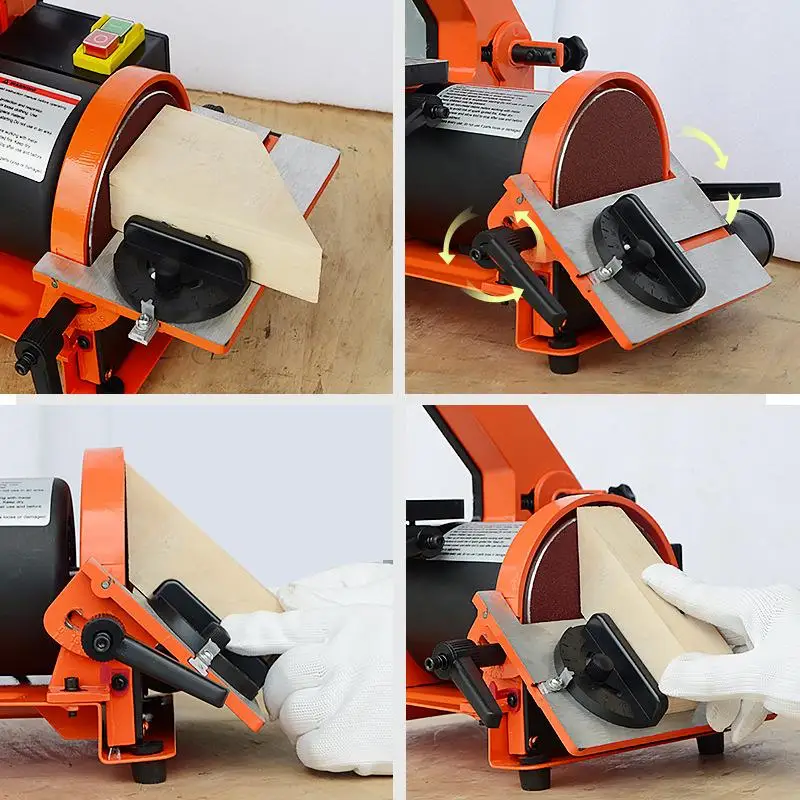 Woodworking Multifunction Sharpening Grinding machine small Household Sand disc Belt machine Desktop metal DIY Mini polisher 4