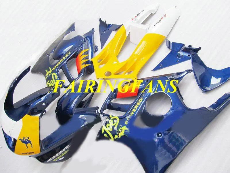 Мотоцикл обтекатель комплект для HONDA CBR600F3 95 96 CBR 600 F3 CBR 600F3 CBR600 1995 1996 синий желтый Обтекатели кузова+ подарки HT14